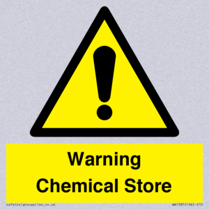 Warning Chemical Store